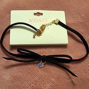 A' Gaci Black Choker Necklace